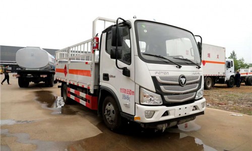 國六福田歐馬可倉欄氣瓶運(yùn)輸車 